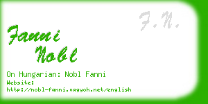 fanni nobl business card